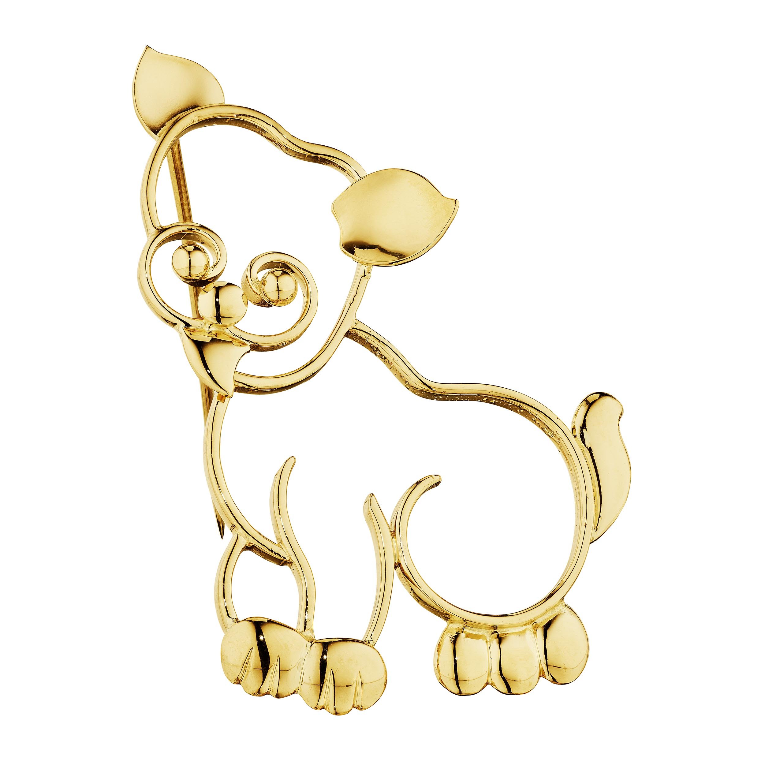 Tiffany & Co. 14K Gold Dog Brooch Pin | Steven Fox Jewelry